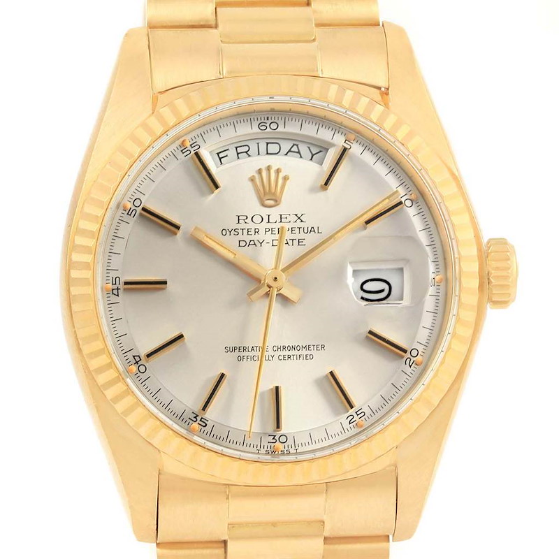 Rolex President Day-Date Vintage 18k Yellow Gold Mens Watch 1803 SwissWatchExpo