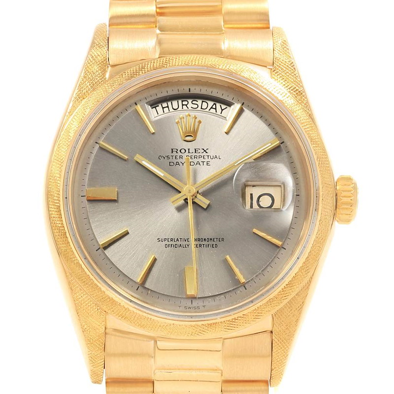 Rolex President Day-Date Pie Pan Yellow Gold Vintage Mens Watch 1806 SwissWatchExpo