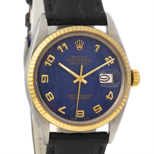 Photo of Rolex Datejust Mens Vintage 14k Yellow Gold Watch 16013