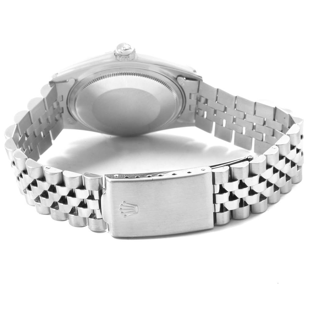 The image shows the back view of the Vintage Collection Rolex watch, highlighting the clasp and bracelet.