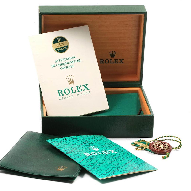 Rolex Date Silver Dial Vintage Steel Mens Watch 15000 Box Papers