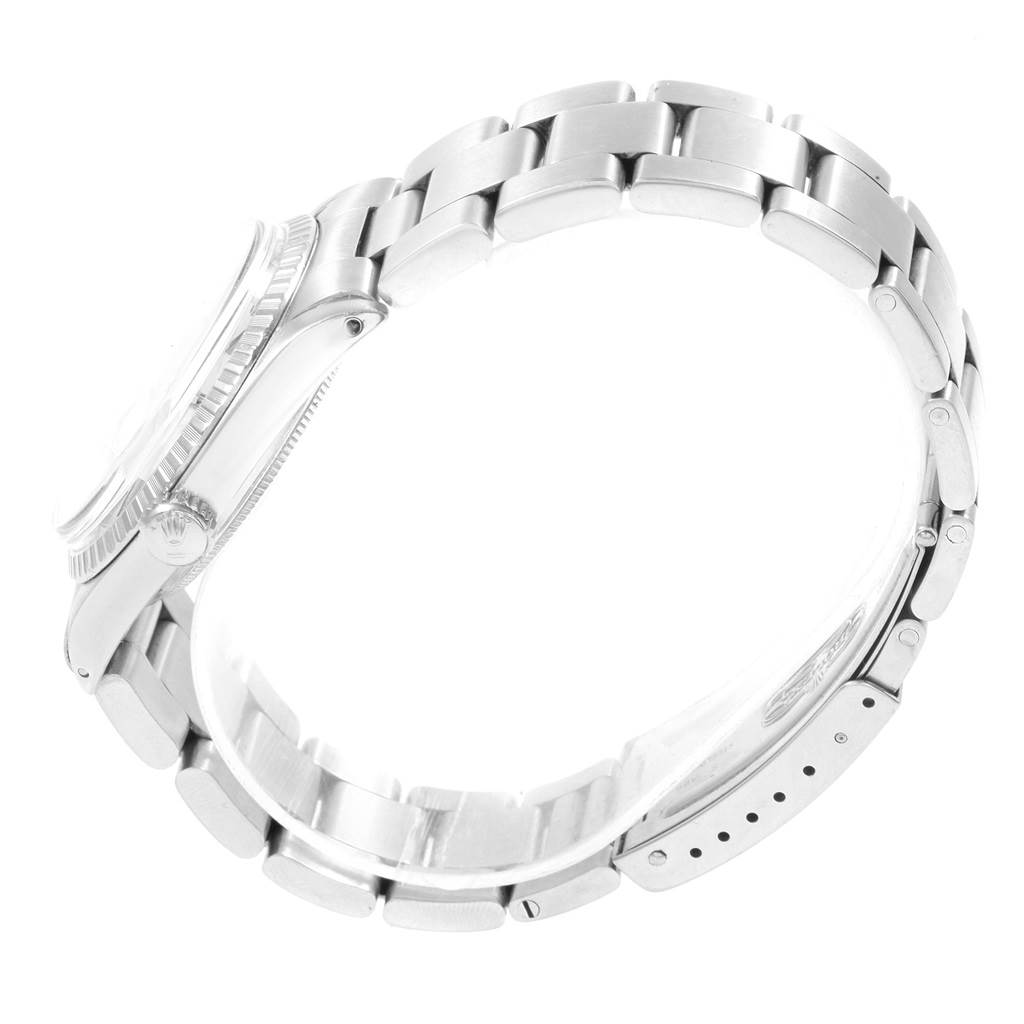 The image shows a side view of the Vintage Collection model by Rolex, highlighting the bracelet and part of the case and bezel.