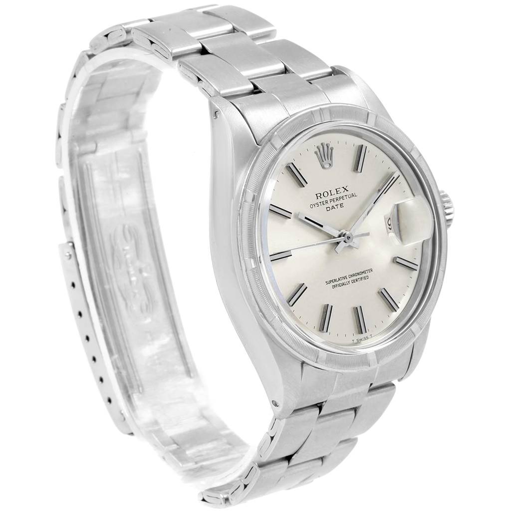 The image shows the Vintage Collection Rolex watch from a three-quarter angle, highlighting its face, band, and clasp.