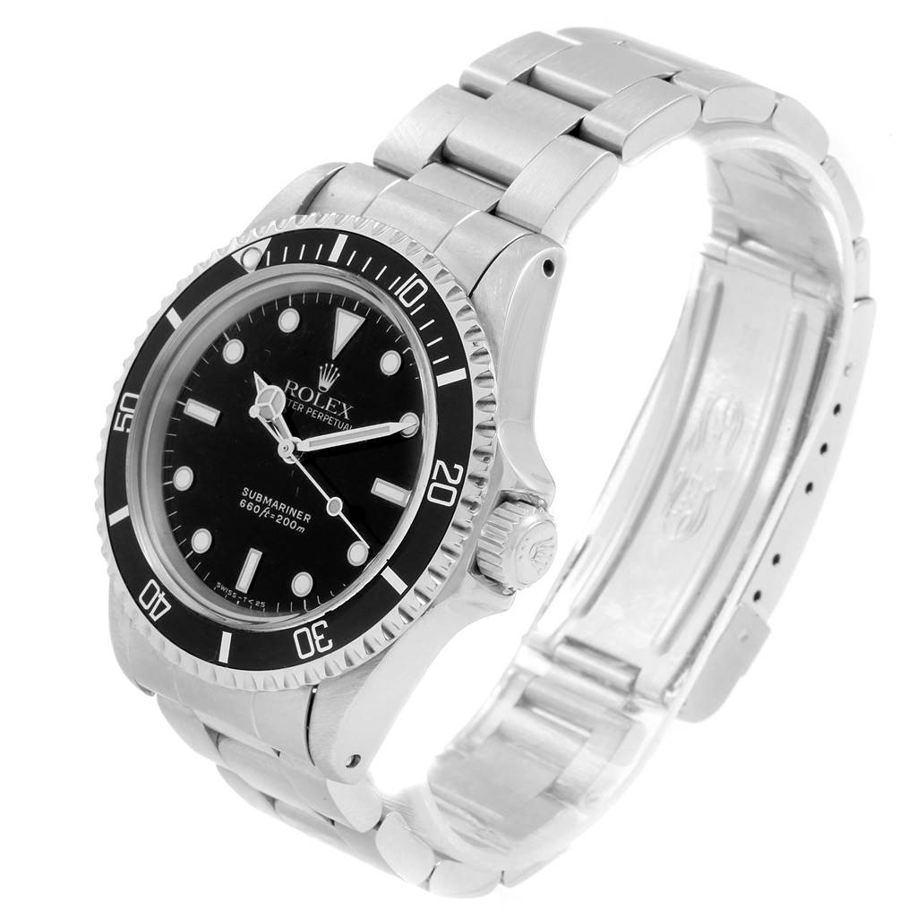 The Rolex Vintage Collection 5513 Men's Stainless Steel Black Dial 5513 Men's Stainless Steel Black Dial model is shown at a three-quarter angle, displaying the dial, bezel, case, and bracelet.