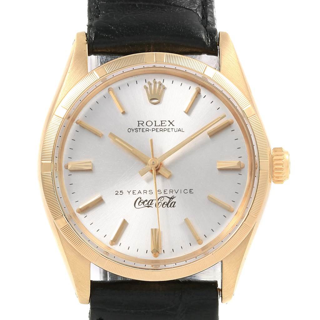 Rolex Oyster Perpetual Vintage Coca Cola Mens Yellow Gold ...