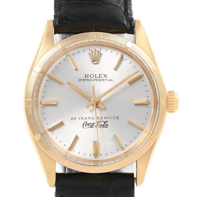 Rolex Oyster Perpetual Vintage Coca Cola Mens Yellow Gold Watch 1003 SwissWatchExpo