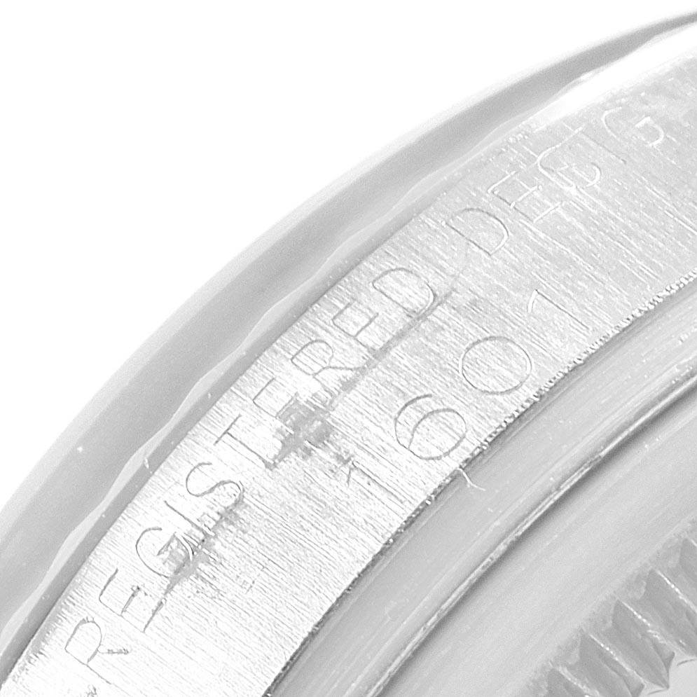 This close-up image shows the engraved side of the bezel for the Vintage Collection model by Rolex.