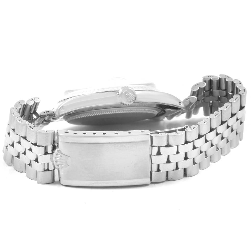 The image shows the side view and clasp of the bracelet for a Rolex Vintage Collection 1601 Men's Stainless Steel Silver Dial 1601 Men's Stainless Steel Silver Dial model watch.