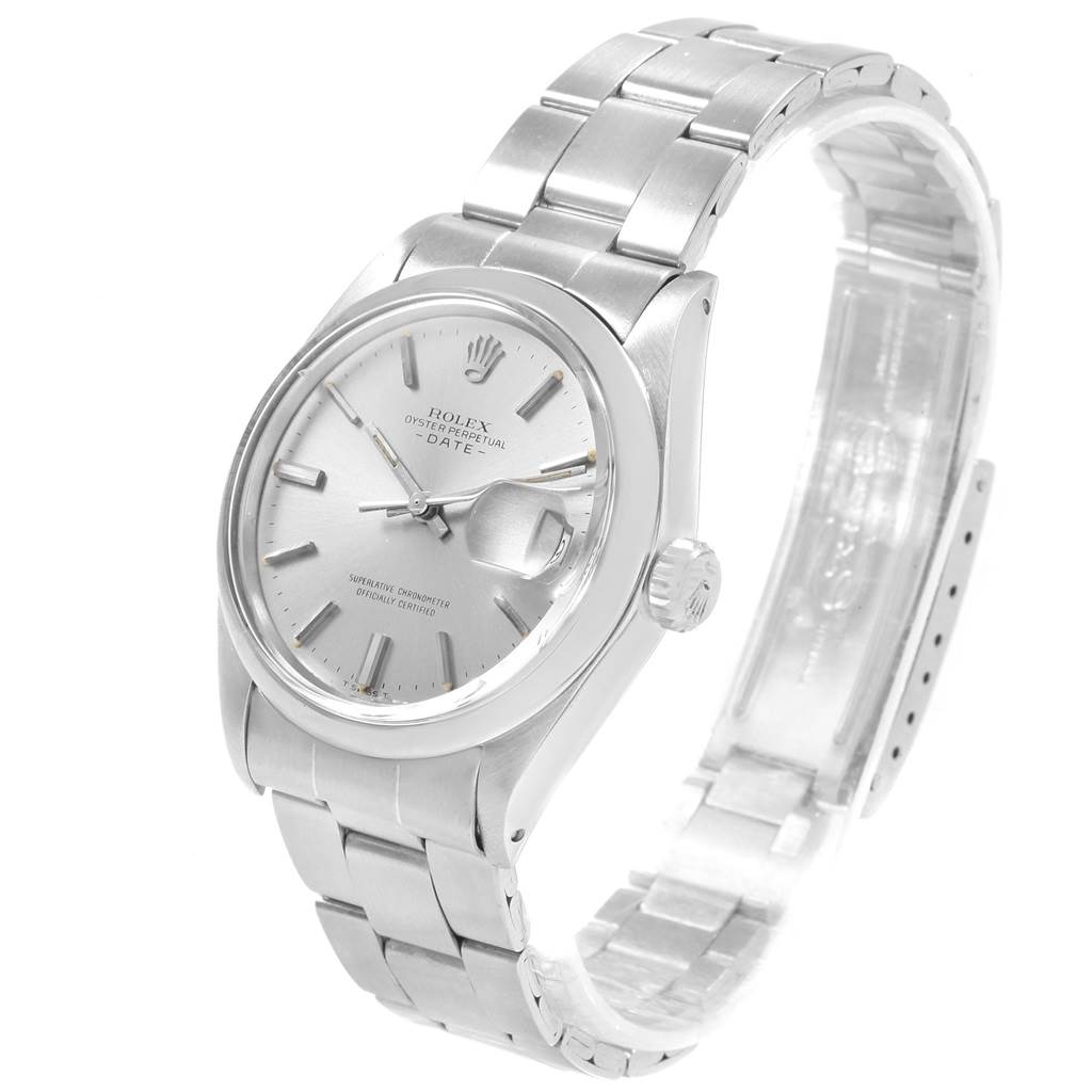 The Rolex Vintage Collection 15000 Men
s Stainless Steel Silver Dial 15000 Men
s Stainless Steel Silver Dial watch is shown at a three-quarter angle, displaying the face, bezel, crown, and bracelet.