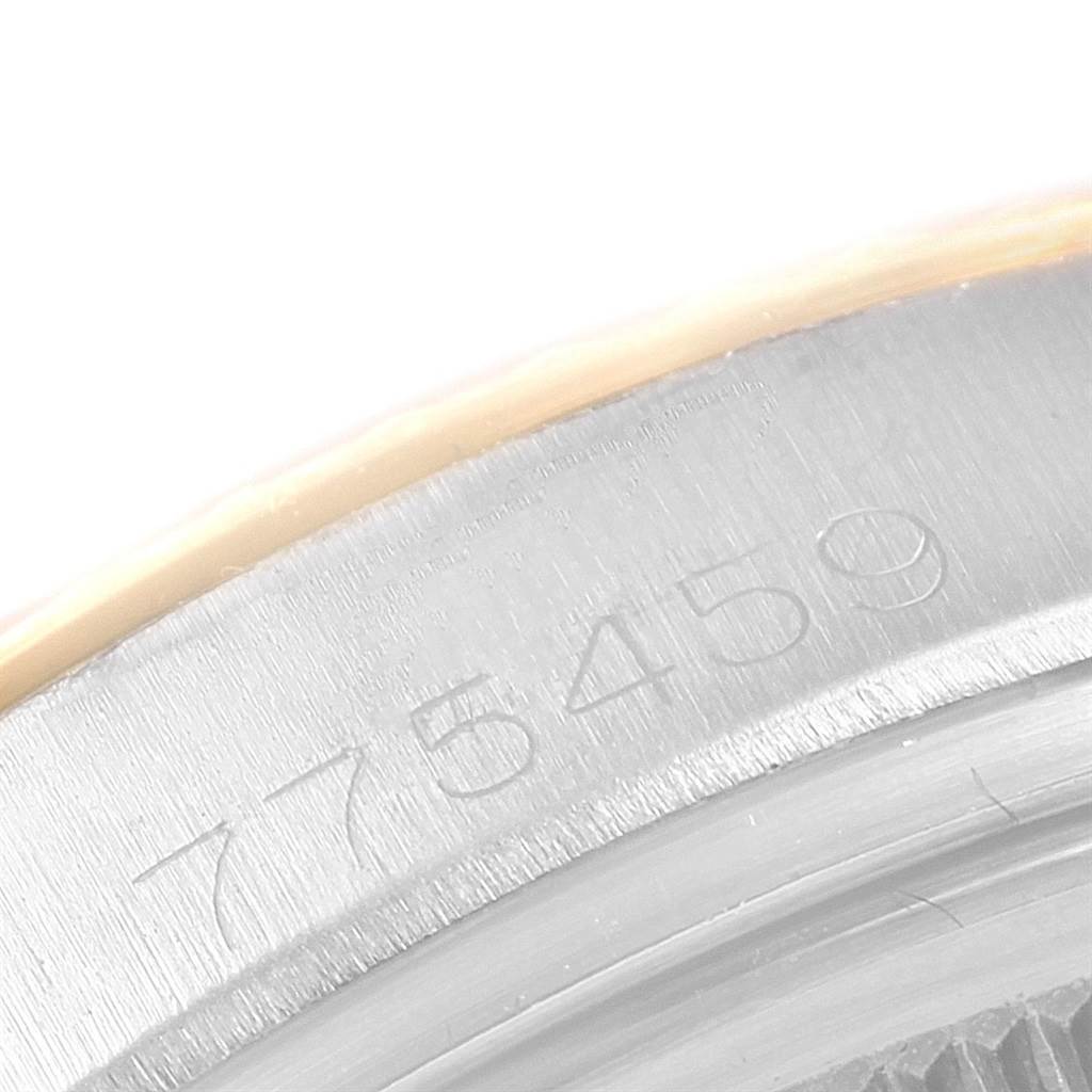 The image shows a close-up view of the serial number engraved on the case of a Rolex Vintage Collection 1601 Men's Steel and Gold (two tone) Silver Dial 1601 Men's Steel and Gold (two tone) Silver Dial watch.