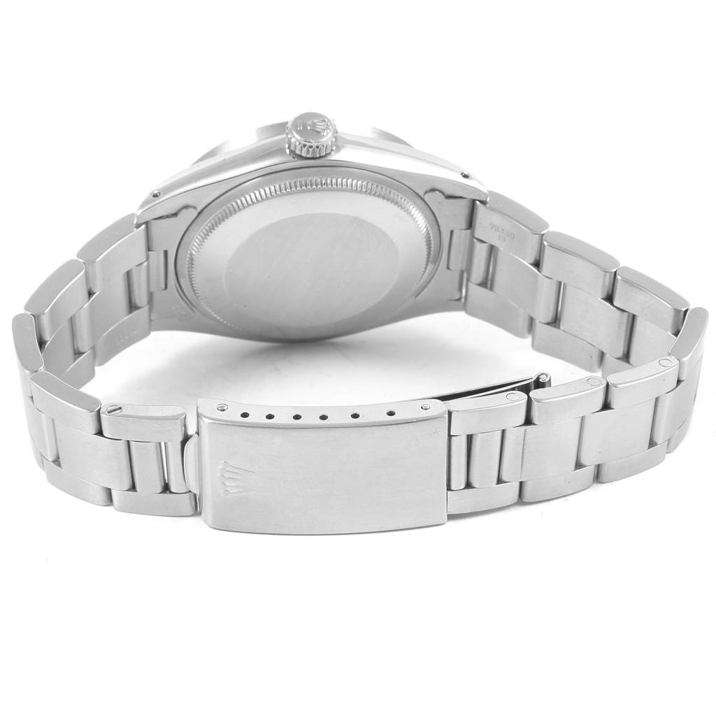 This image shows the back and clasp of a Vintage Collection Rolex watch from a rear angle.