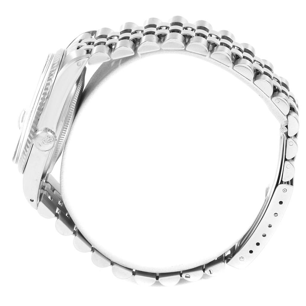 The image shows a side profile of the Vintage Collection Rolex watch, highlighting the case and the bracelet.