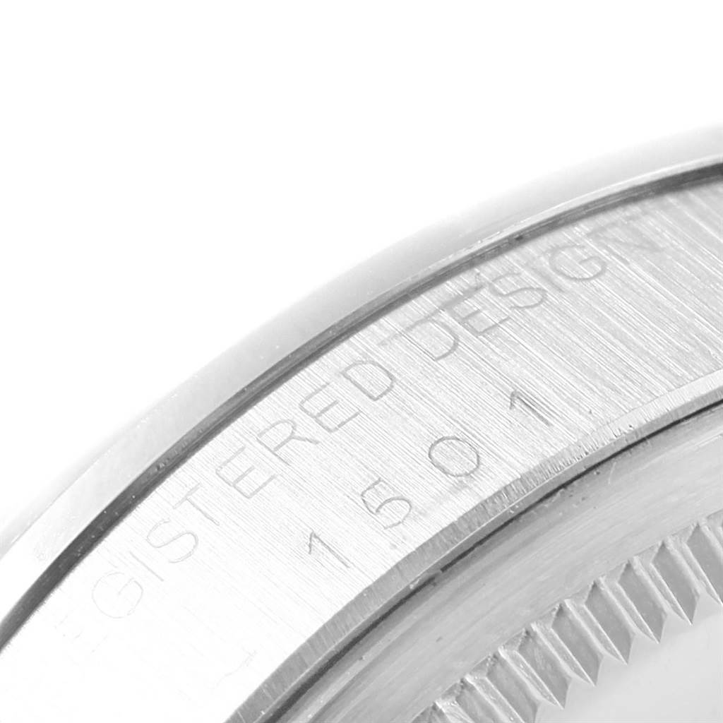 The image shows a close-up of the engraved casing edge of a Vintage Collection Rolex watch, highlighting the model number 1501.