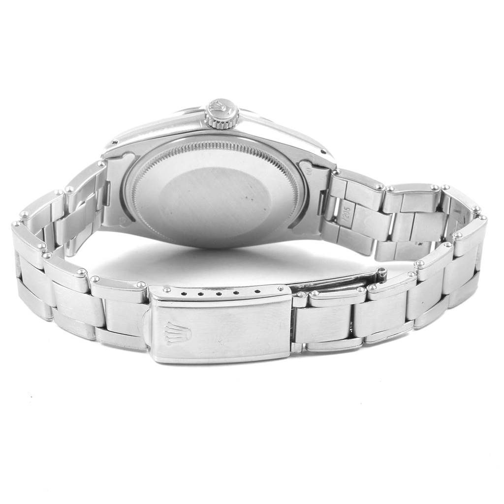 This image shows the back and bracelet clasp of a Rolex Vintage Collection 1500 Men's Stainless Steel Silver Dial 1500 Men's Stainless Steel Silver Dial watch.