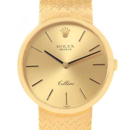Photo of Rolex Cellini Classic 18k Yellow Gold Vintage Mens Watch 4309