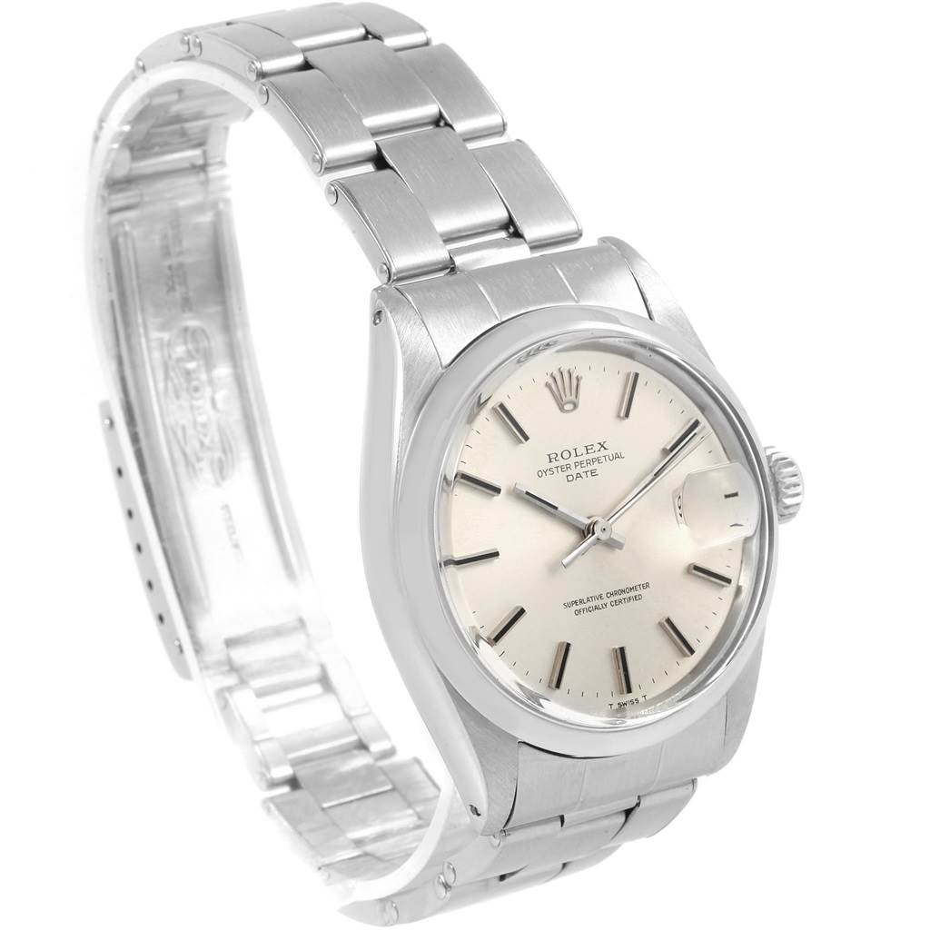 The Rolex Vintage Collection 1500 Men
s Stainless Steel Silver Dial 1500 Men
s Stainless Steel Silver Dial model is shown at a three-quarter view, displaying the face, bracelet, and clasp.