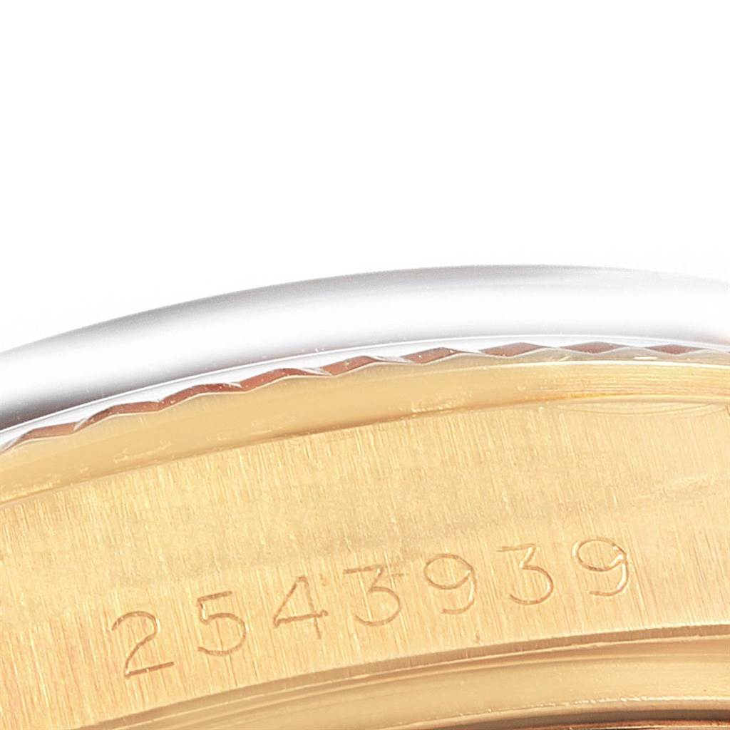 The image shows a close-up of the serial number engraved on the case of a Rolex Vintage Collection 1803 Men
s Yellow Gold Champagne Dial 1803 Men
s Yellow Gold Champagne Dial watch.