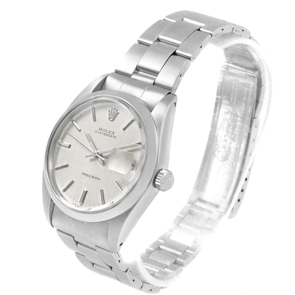 The Rolex Vintage Collection 6694 Men's Stainless Steel Silver Dial 6694 Men's Stainless Steel Silver Dial model is shown at a three-quarter angle, highlighting its dial, bezel, crown, and bracelet.