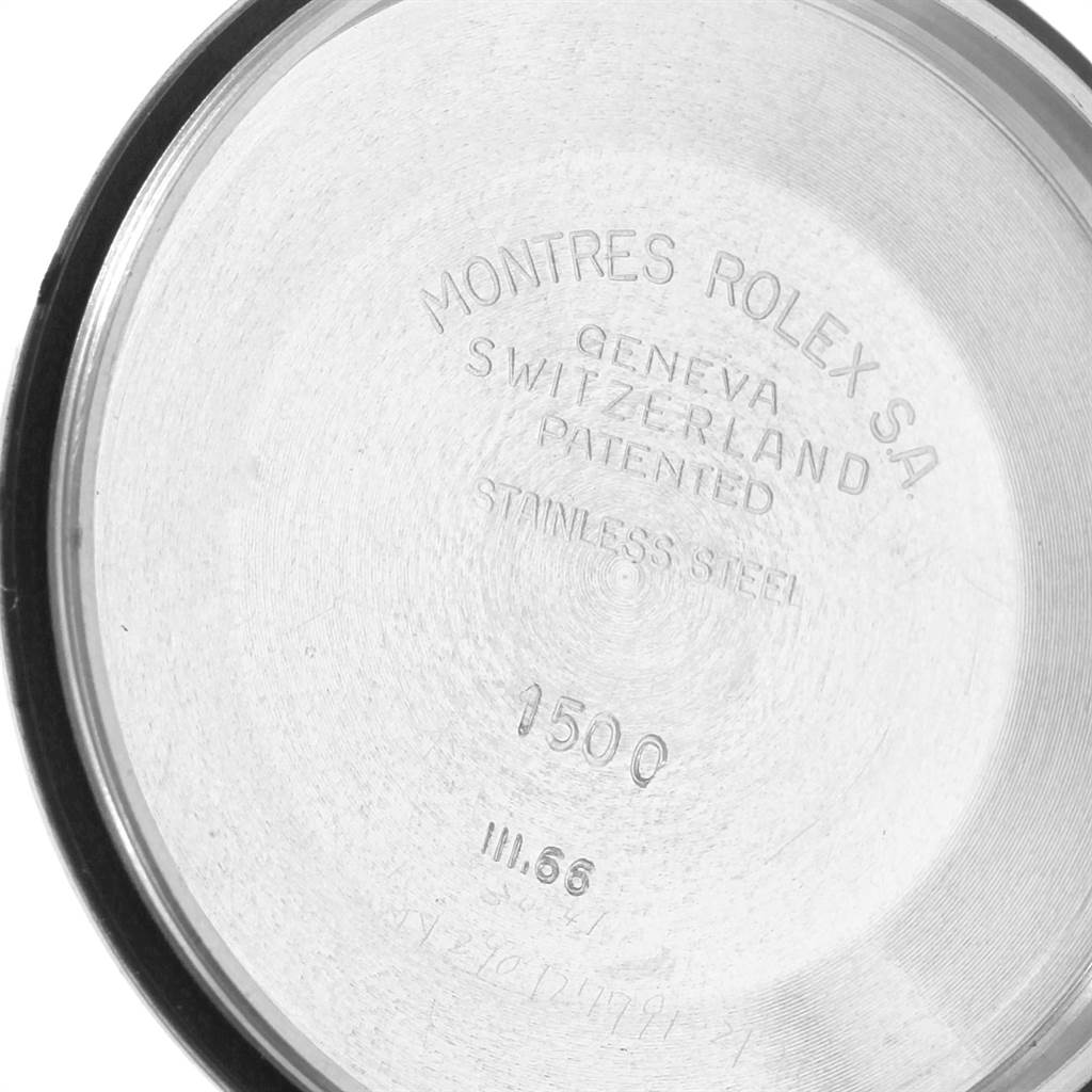 This is an image of the inner case back of a Vintage Collection Rolex watch, showing engravings and model information.