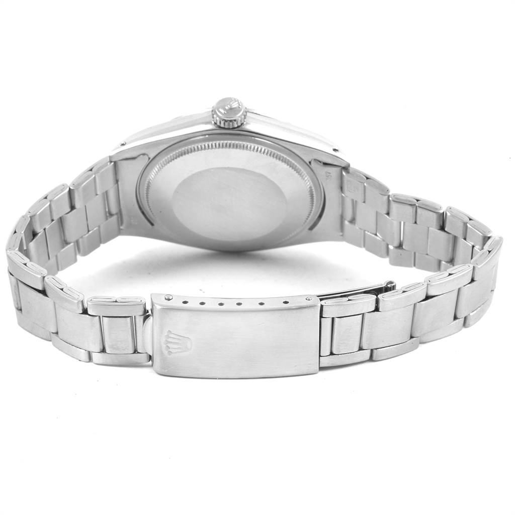 This image shows the back and clasp of the Rolex Vintage Collection 1500 Men's Stainless Steel Silver Dial 1500 Men's Stainless Steel Silver Dial watch, viewed from a rear angle.