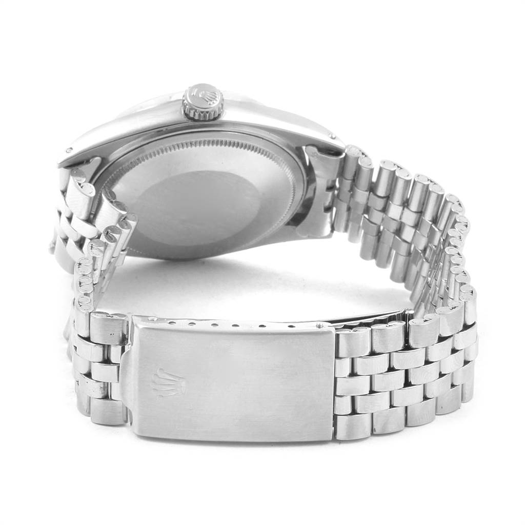 This image shows the back view and bracelet of a Vintage Collection watch by Rolex.