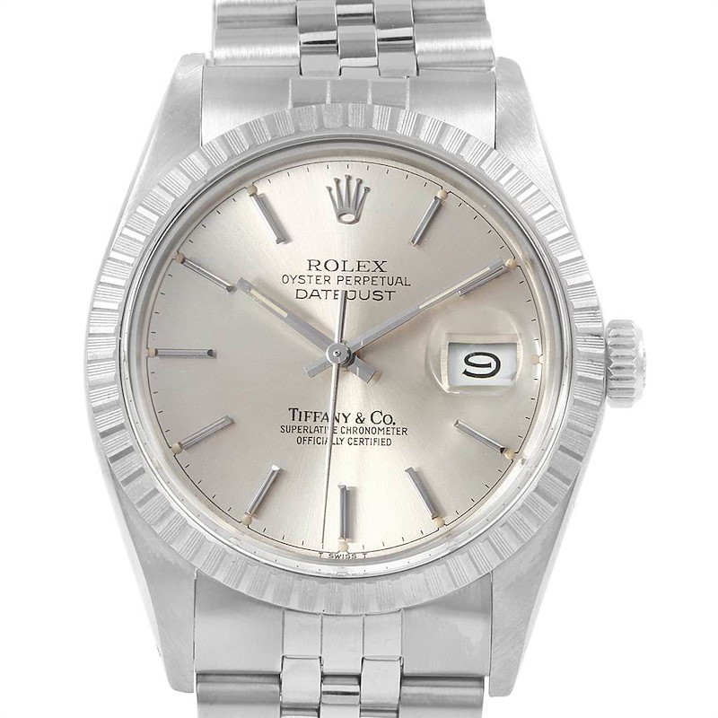 Rolex Datejust Vintage Silver Dial Steel Mens Watch 16030 SwissWatchExpo