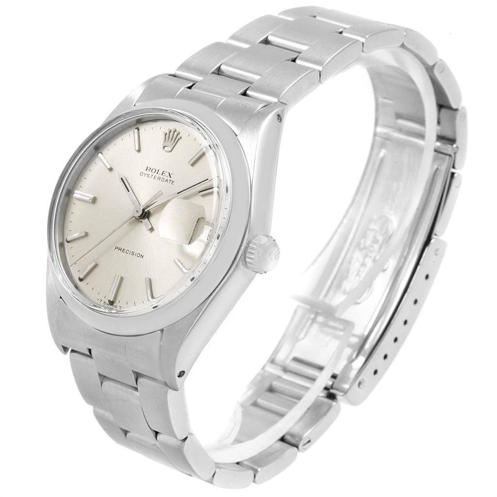 The Rolex Vintage Collection 6694 Men
s Stainless Steel Silver Dial 6694 Men
s Stainless Steel Silver Dial watch is shown at a slight angle, highlighting the face, bezel, crown, and bracelet.