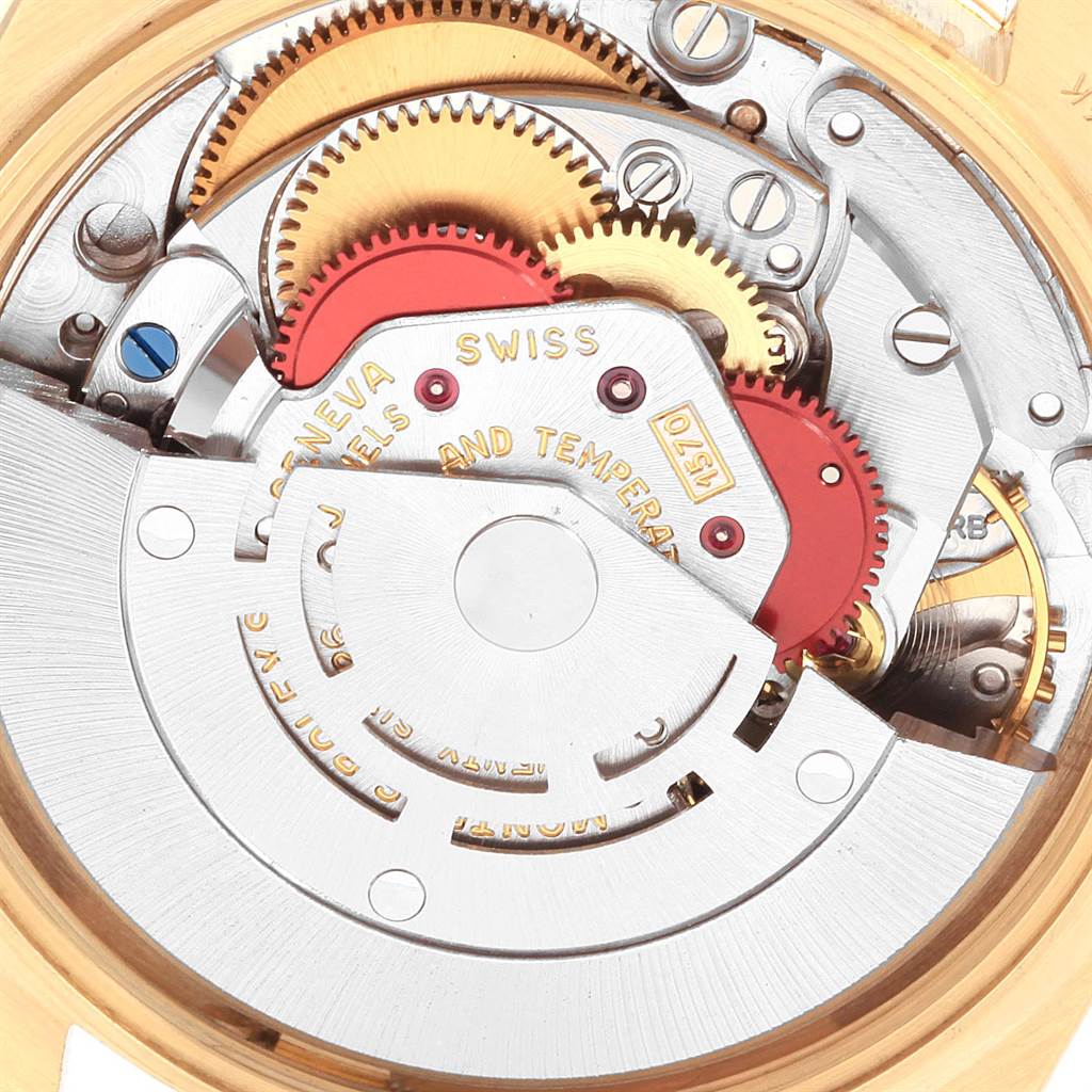 This image shows the internal mechanical components of a Rolex Vintage Collection 1503 Men
s Yellow Gold Silver Dial 1503 Men
s Yellow Gold Silver Dial model watch.
