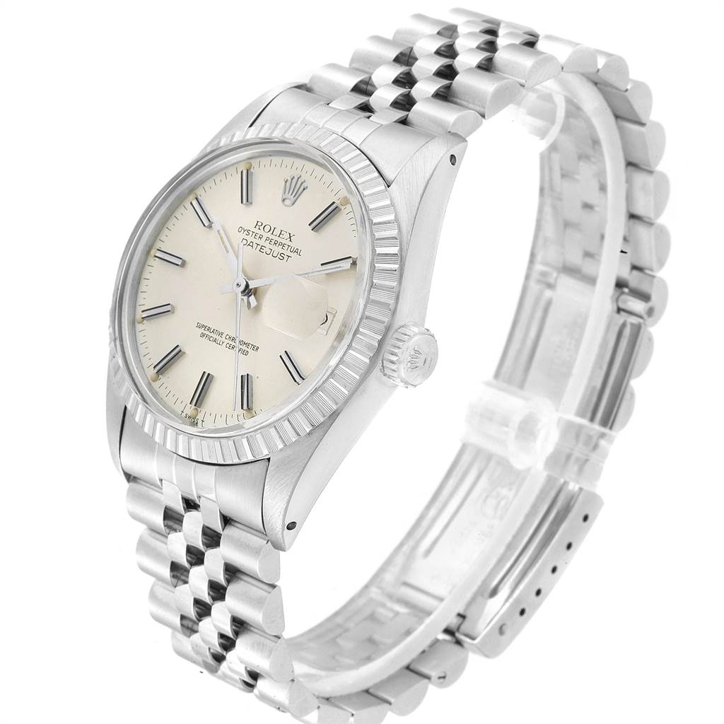 This watch, a Rolex Vintage Collection 16030 Men's Stainless Steel Silver Dial 16030 Men's Stainless Steel Silver Dial model, is shown at a 3/4 angle highlighting the face, bezel, crown, and bracelet.