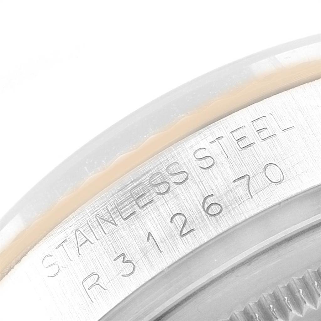 This image shows a close-up of the stainless steel case back of the Rolex Vintage Collection 16013 Men's Stainless Steel Black Dial 16013 Men's Stainless Steel Black Dial watch, including its model number.