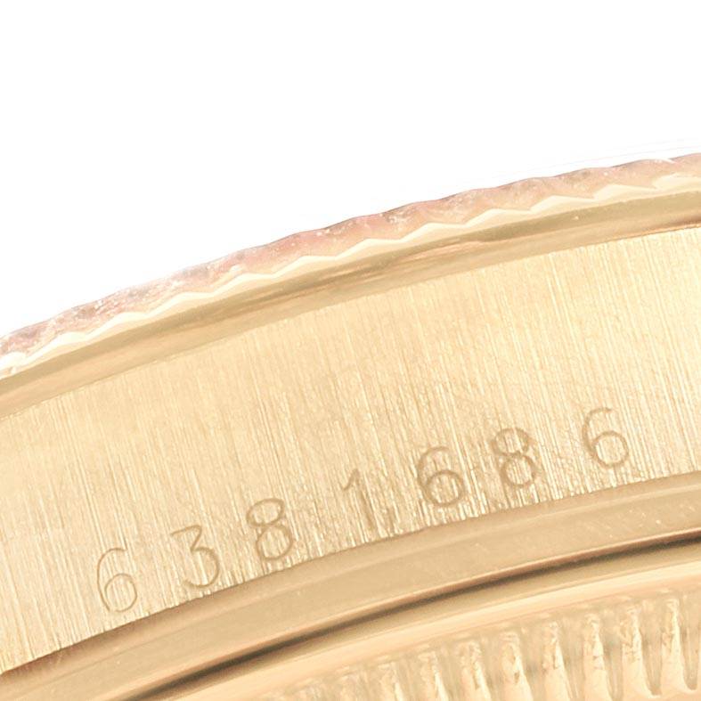 The image shows a close-up angle of the serial number engraved on the case of the Rolex Vintage Collection 1503 Men
s Yellow Gold Champagne Dial 1503 Men
s Yellow Gold Champagne Dial watch.