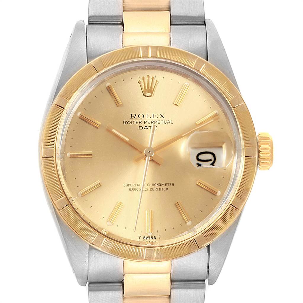 Rolex Date Steel Yellow Gold Oyster Bracelet Vintage Mens Watch 1500 ...