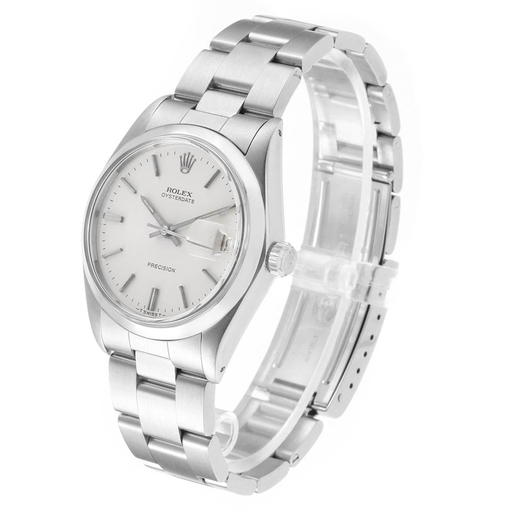 The image shows a Rolex Vintage Collection 6694 Men's Stainless Steel Silver Dial 6694 Men's Stainless Steel Silver Dial watch at a three-quarter angle, highlighting its dial, bezel, crown, and band.