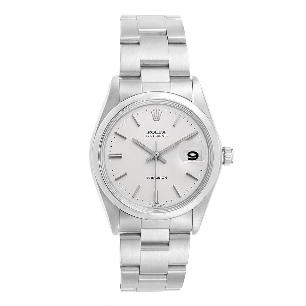 The Rolex Vintage Collection 6694 Men's Stainless Steel Silver Dial 6694 Men's Stainless Steel Silver Dial model is shown from a front angle, displaying the dial, bracelet, and case.