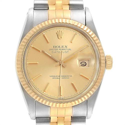 Photo of Rolex Datejust 36mm Steel Yellow Gold Vintage Mens Watch 16013