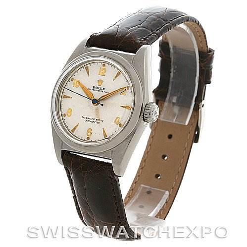 Rolex Vintage Oyster Perpetual Bubbleback Watch 6050 Yer 1950 SwissWatchExpo