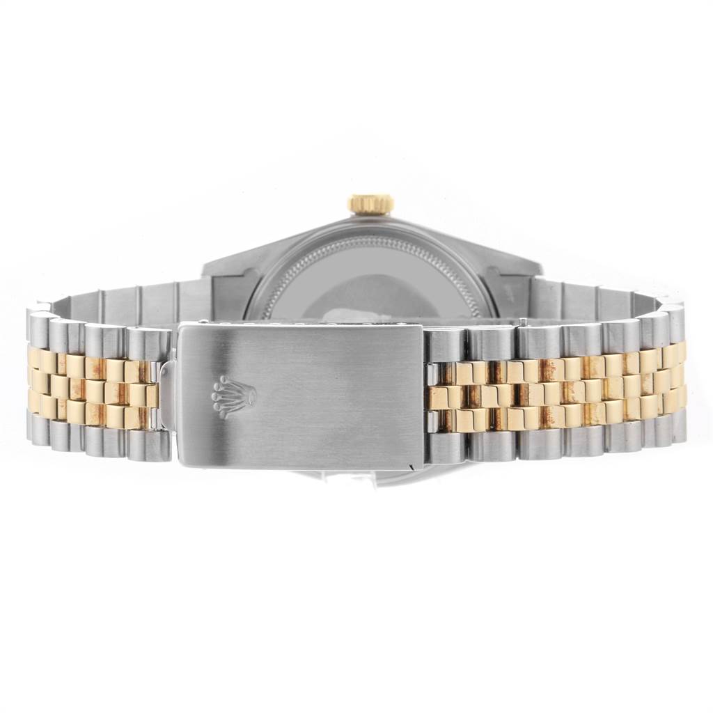 This image shows the back view of the Rolex Vintage Collection 16013 Men's Stainless Steel Champagne Dial 16013 Men's Stainless Steel Champagne Dial watch, focusing on the bracelet and clasp.