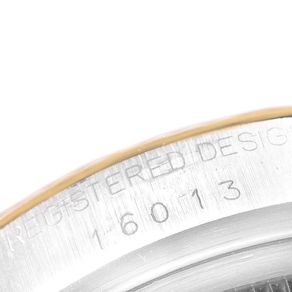 The image shows a close-up of the case back edge with the model number engraved on the Rolex Vintage Collection 16013 Men's Stainless Steel Champagne Dial 16013 Men's Stainless Steel Champagne Dial watch.