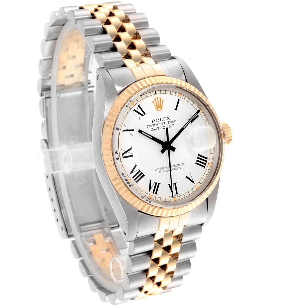 The Rolex Vintage Collection 16013 Men's Stainless Steel White Dial 16013 Men's Stainless Steel White Dial model is shown at a three-quarter angle, featuring the dial, bezel, and part of the bracelet.