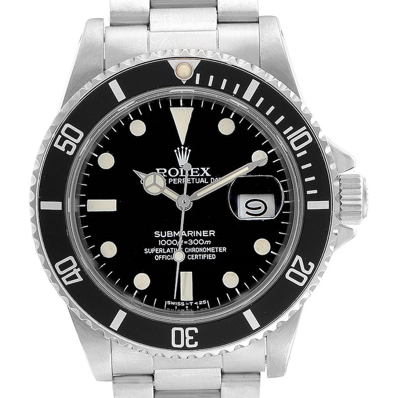 Rolex Submariner Date Steel Mens Vintage Watch 16800 SwissWatchExpo