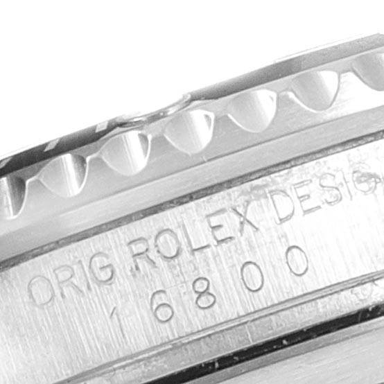 The image shows a close-up of the bezel and engraved model number of a Vintage Collection Rolex watch, model 16800.