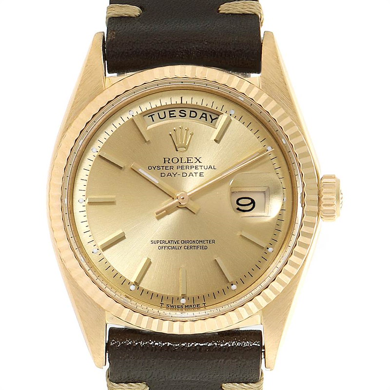 Rolex President Day-Date Vintage Yellow Gold Mens Watch 1803 SwissWatchExpo