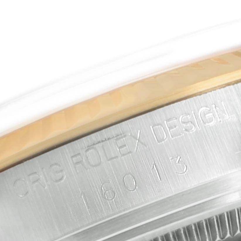 This image shows a close-up of the side casing on a Vintage Collection Rolex watch, highlighting the engraved model number and brand name.