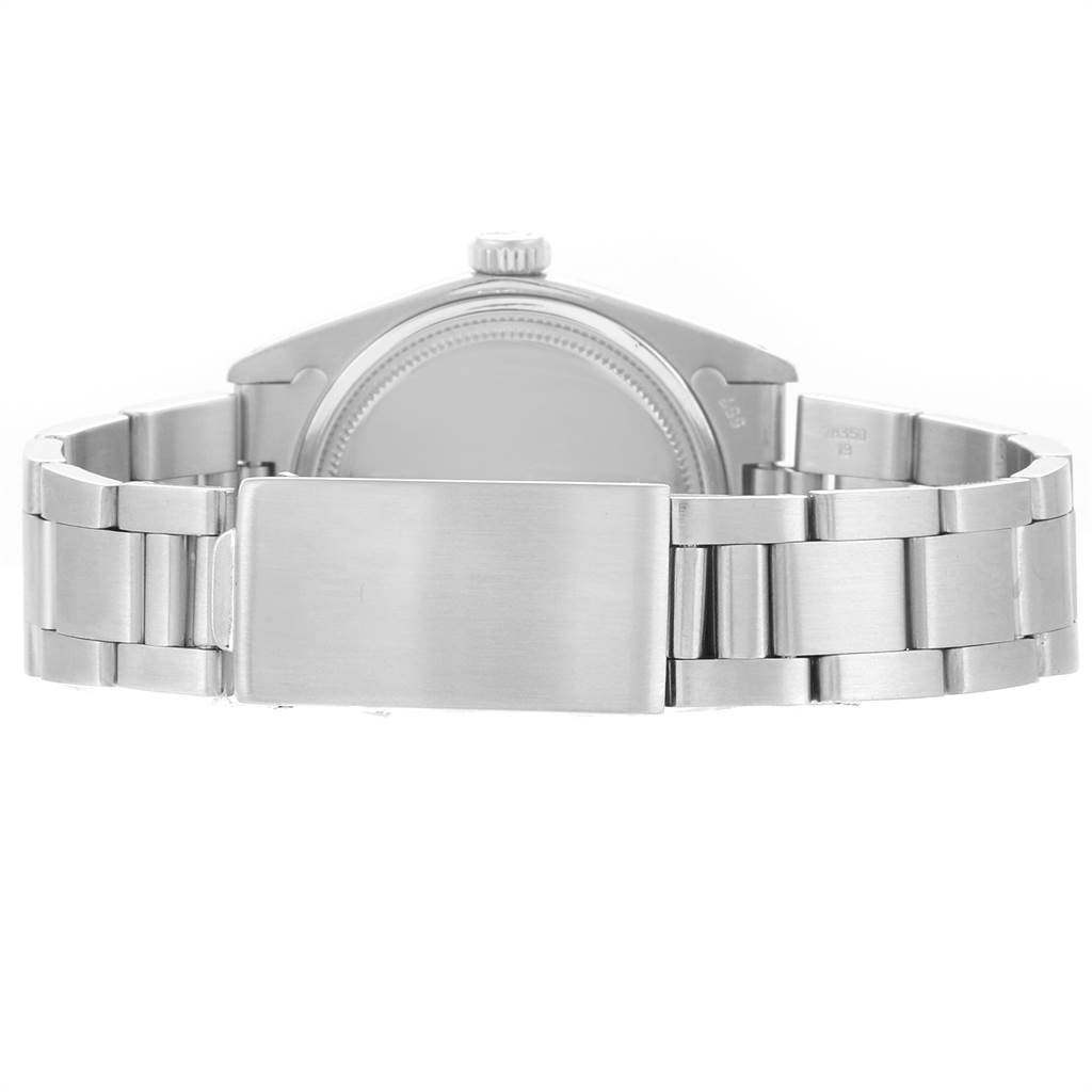 This is the rear view of the case and bracelet of a Rolex Vintage Collection 6426 Men's Stainless Steel Silver Dial 6426 Men's Stainless Steel Silver Dial watch.