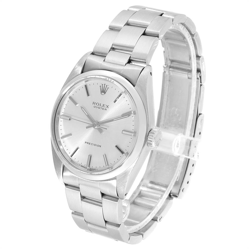 The Vintage Collection Rolex watch is shown at an angled side view, displaying the watch face, bracelet, and crown.