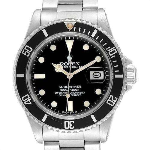 Photo of Rolex Submariner Date Steel Mens Vintage Watch 16800 Box