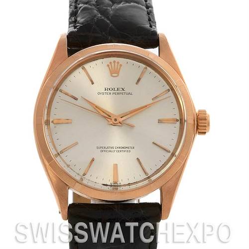Photo of Rolex Vintage 18k Rose Gold Rolex Oyster Perpetual 1003 year 1952