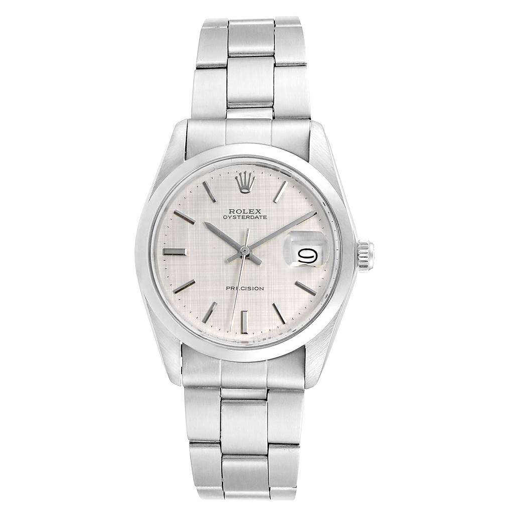 The Rolex Vintage Collection 6694 Men's Stainless Steel Silver Dial 6694 Men's Stainless Steel Silver Dial model watch is shown from a front angle, displaying the face, bracelet, and crown.