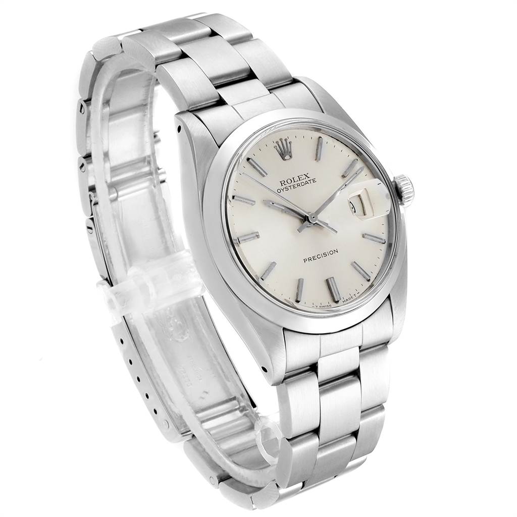 This Rolex Vintage Collection 6694 Men's Stainless Steel Silver Dial 6694 Men's Stainless Steel Silver Dial model is shown from an angled front view, displaying the watch face, crown, and stainless steel bracelet.
