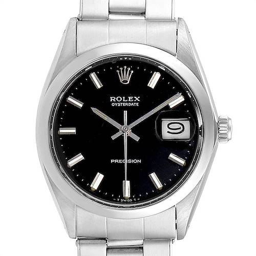 Photo of Rolex OysterDate Precision Steel Vintage Mens Watch 6694 Box Papers